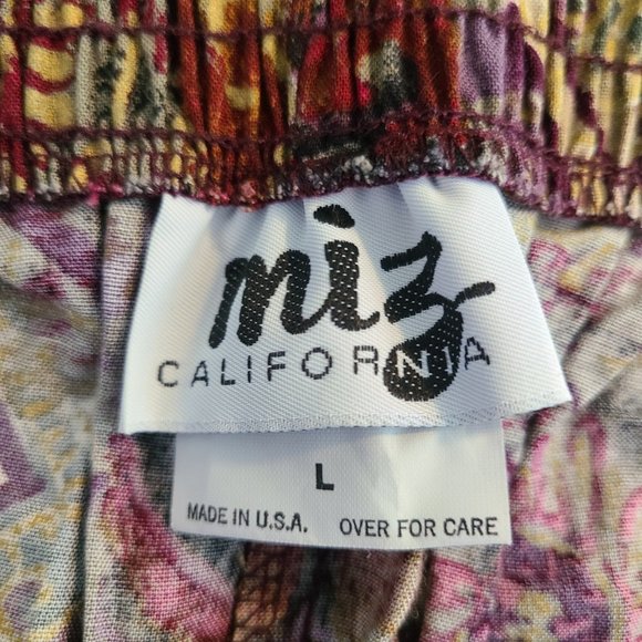 Vintage Miz California Women's Printed Shorts NWT Made in USA Large Mod Relate - Picture 8 of 9